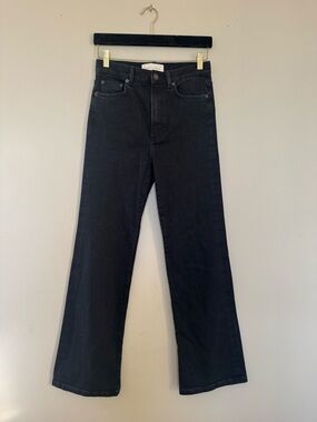 High-Rise Black Wide-Leg Jeans